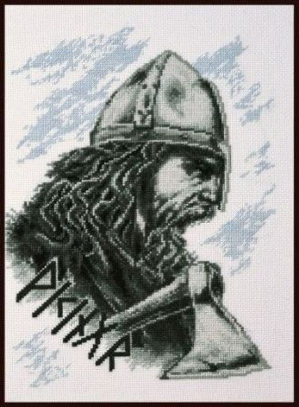 Набор для вышивания нитками Палитра, Викинг 19х26см