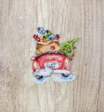 Набор для вышивания нитками LetiStitch, Набор новогодних игрушек, 16х16 см