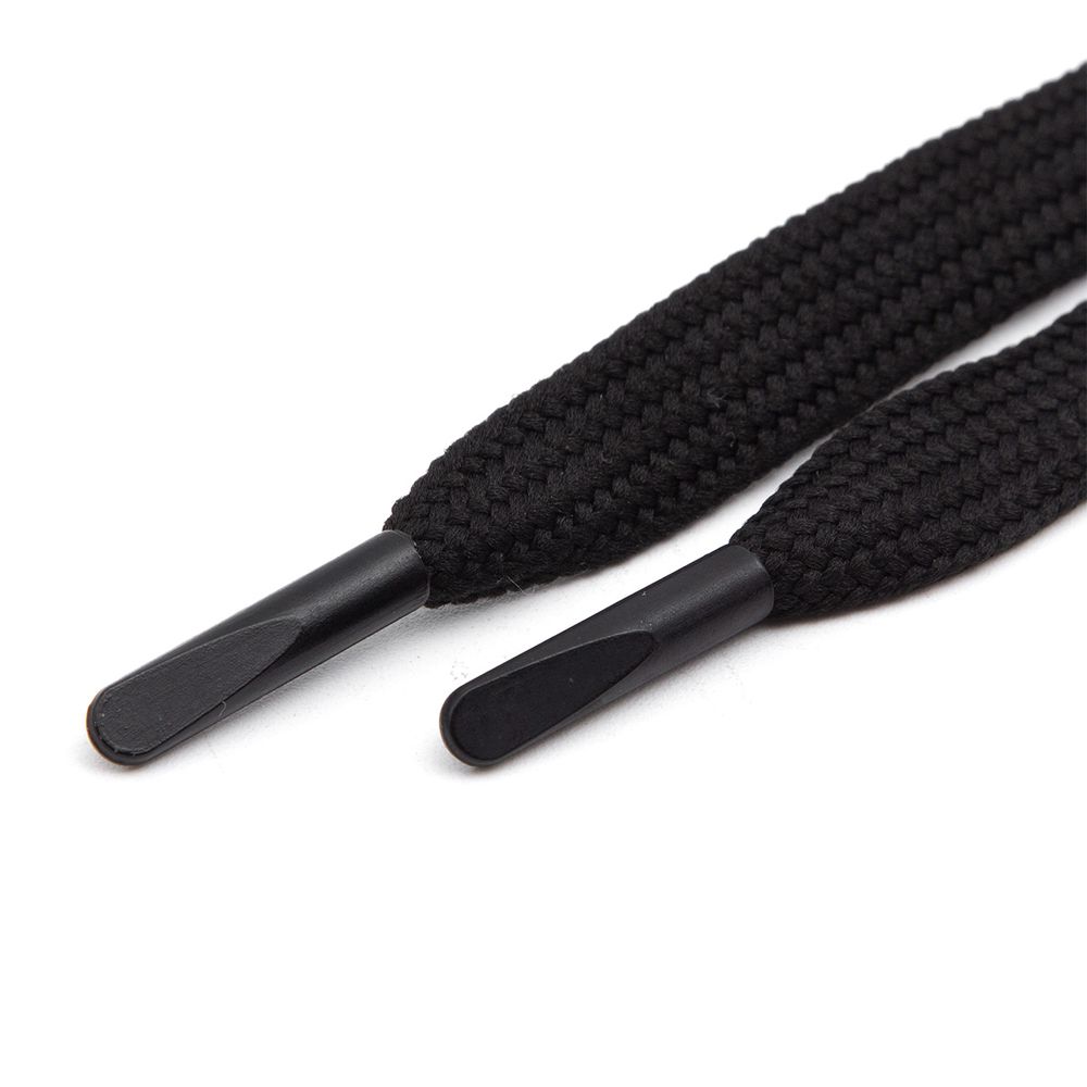 Шнурки плоские с металлическим наконечником 10.0 мм / 100см, 2 шт/упак (черный), 6220-0134