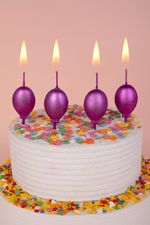 Набор свечей для торта 6 г, 12х4 шт, 02_фиолетовые шарики, Boomzee BCD-23