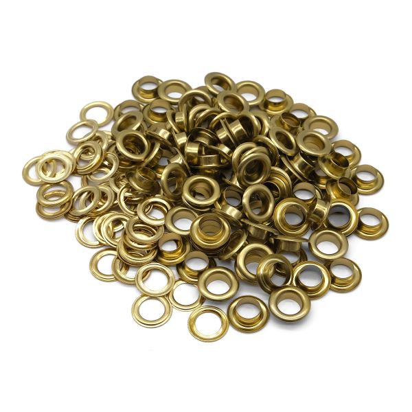 Люверсы металл ⌀_8.0 мм (внутр.), золото, 100 шт, BIG