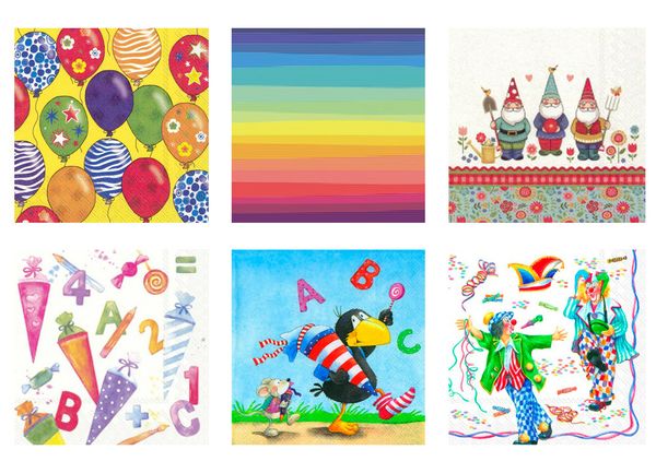 Салфетки для декупажа ассорти №21, 6 шт, Снова в школу, Love2art SDS №21