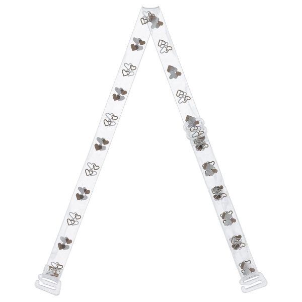 Бретели для бюстгальтера 10 мм, 10 пар, серый/серебро/серый, Gamma BR-1023