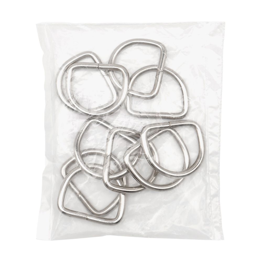 Полукольцо сварное металл внутр. 35.5 мм (внешн. 45.5х40 мм, ⌀5 мм), 10 шт, никель, Р-06-05В(242-01)