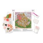 Алмазная (кристальная) мозаика Фрея, Кролик, 21х21 см