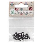 Глаза для кукол и игрушек пласт. 3,5мм*11мм, 20 шт, черный