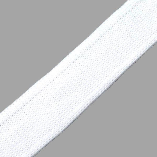 Шнур отделочный трикотажный плоский ⌀20.0 мм / 70 метров, белый