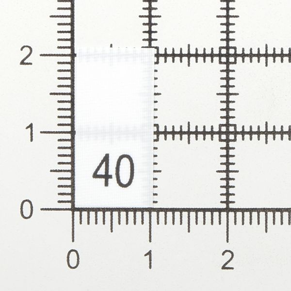 Этикетка-размерник, белый, 10х20 мм, 100 шт, 40