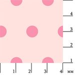 Ткань для пэчворка Peppy Бабушкин сундучок, рулон 112 см / 5 метров, БС-30 мл.горох бл.розовый, Peppy