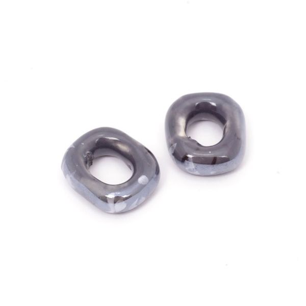 Бусины керамика 18х15х5 мм, цв. 003, 2 шт, Tesoro