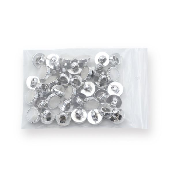 Пуговицы на ножке 16L=10 мм, (Silver (серебристый)), 36 шт