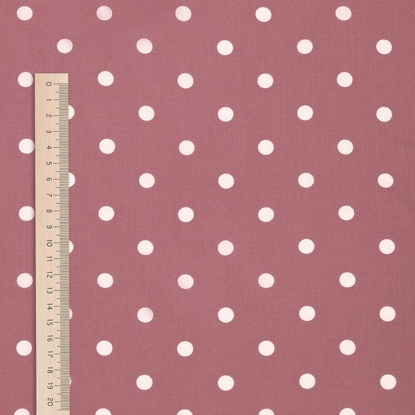 Штапель в горошек 90 г/м², 145 см / 2 метра, TBY.Vidt.08 цв.розовый