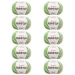 Пряжа YarnArt (ЯрнАрт) Raindrops / уп.10 мот. по 50 г, 115 м, 2912 зеленый меланж