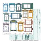 Бумага для скрапбукинга Вокруг меня. Двери и окна 190 г/м², 30.5х30.5 см, 10 шт, 4, Mr.Painter PSR 2607