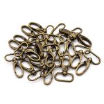 Карабин металл 25.0 мм (48х32 мм), цв.латунь, 20 шт