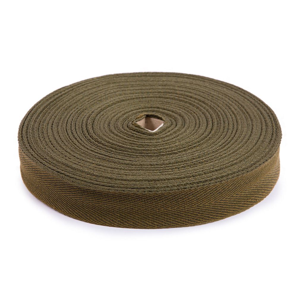 Тесьма (лента) киперная (100% х/б) 30 мм / 50 метров, хаки, Gamma ЛКЭ (30чх/30хх-50) цв