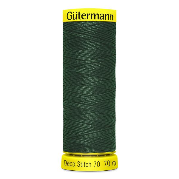 Нитки отделочные Gutermann Deco Stitch 70, 70м, 472 т.бутылочный, 5 катушек