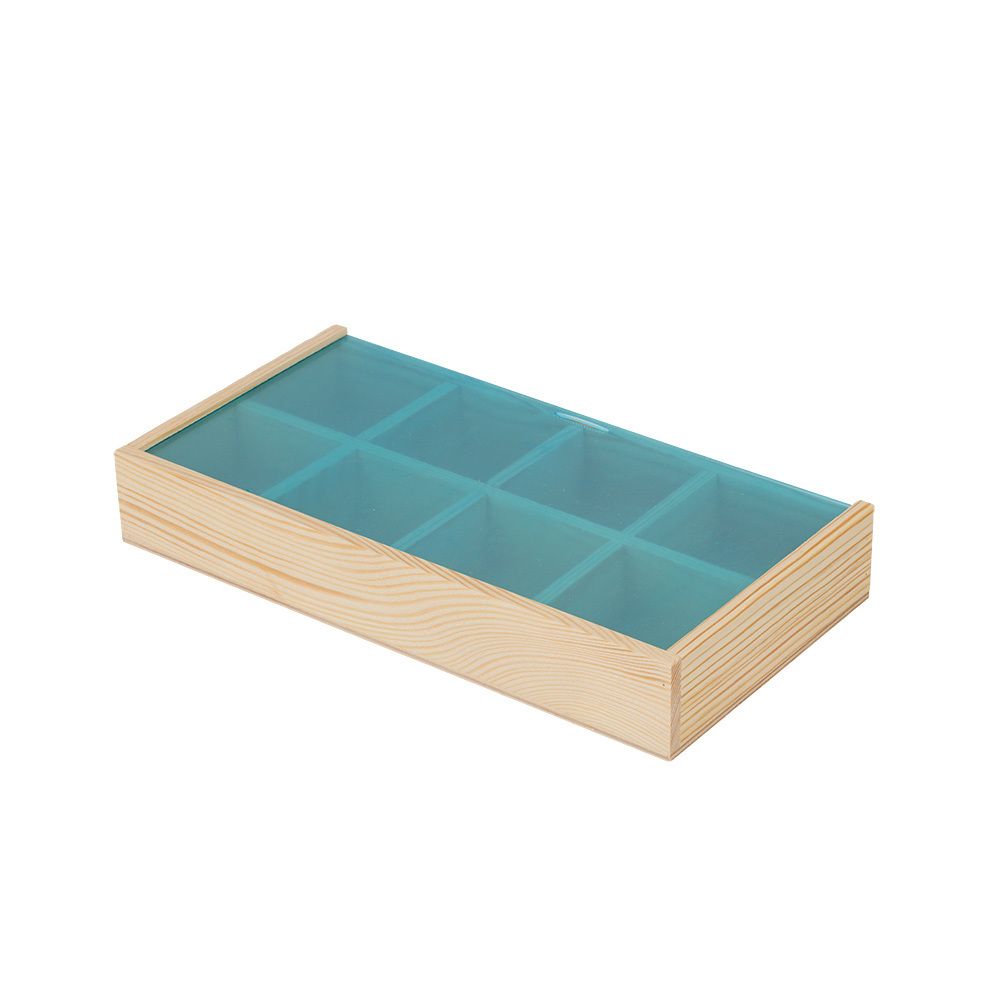 Заготовка деревянная Органайзер 3 с крышкой, сосна, 27.5х14.1х4 см, 8 ячеек, ВД-735 Mr.Carving