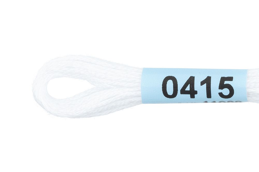 Мулине Gamma 100% хлопок, цв.0415 белый, 24 мотка по 8 метров