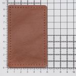 Заплатки пришивные из кожи, прямоугольник 6х9,6см с перфорацией, 2 шт, 100% кожа, 02 светло-коричневый, 9113