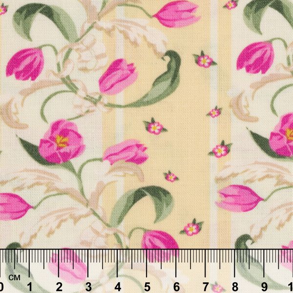 Ткань для пэчворка Peppy Весенний этюд панель, отрез 60х110 см, 146 г/м², ВЭ-04 желтый, Peppy