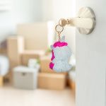 Кристальная (алмазная) мозаика Фрея ALVF-007, брелок, Голубая единорожка, 5х8 см