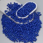 Бусины пластик ⌀10 мм, 500 г, круглые, 632 синий, 1AL121-3 , Astra&Craft