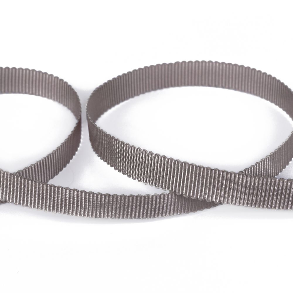 Лента репсовая (в рубчик) с зубчатым краем 10.0 мм, 25±1 метров, 012 серый, Gamma PTGR-10