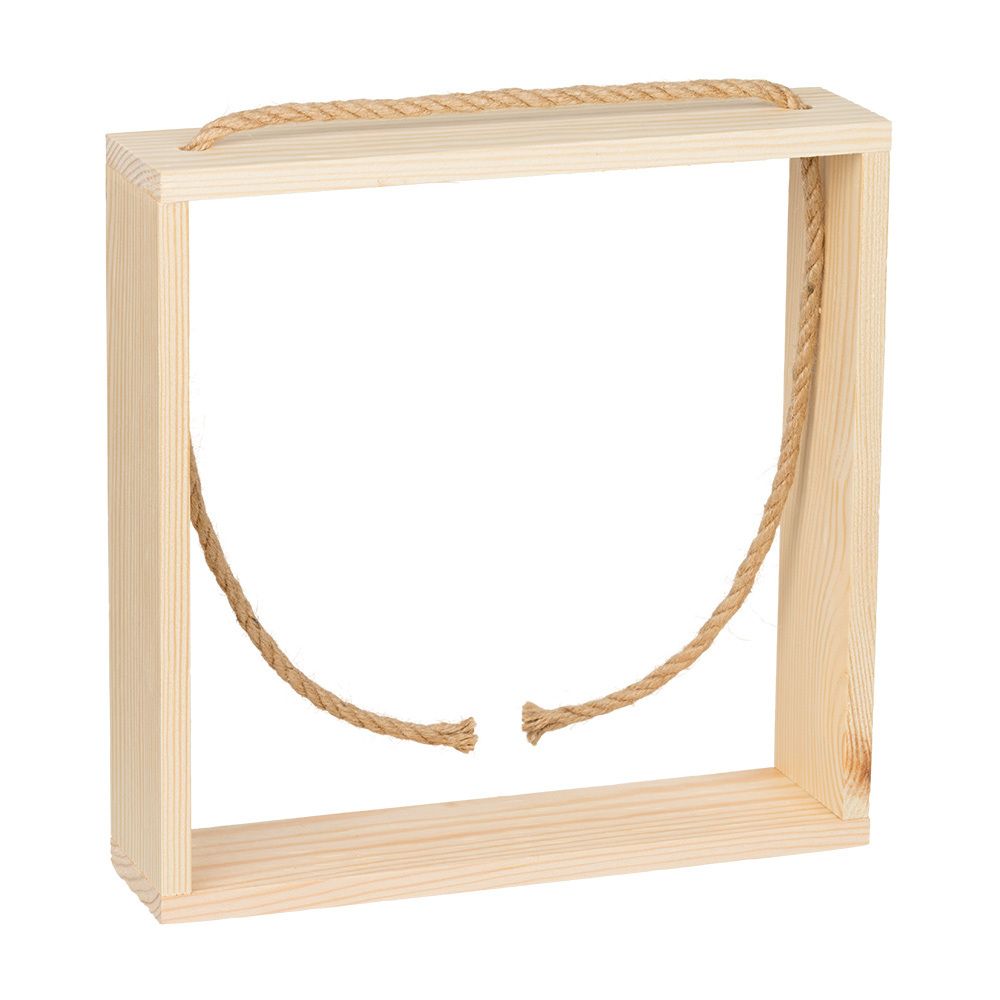 Заготовка деревянная Рамка с веревкой, сосна, 25х25 см, ВД-739 Mr.Carving