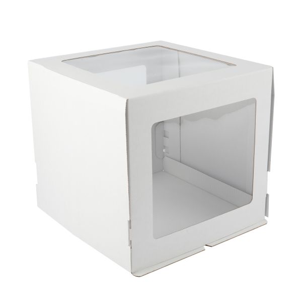 Кондитерская коробка для торта С 3 ОКНАМИ, 30.5х30.5х29 см, S-Chief, BFC-048