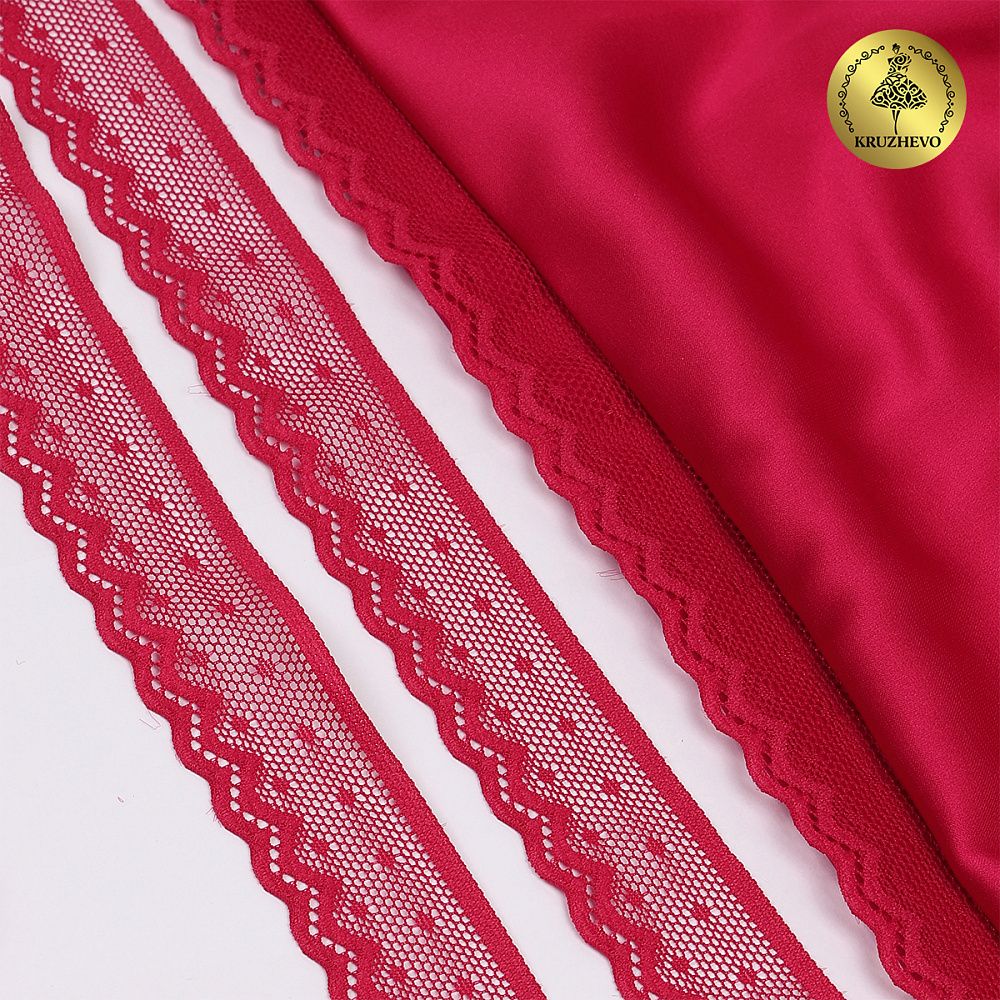 Кружево эластичное (стрейч) 25 мм, 8028, цв.S261 лесная ягода уп.50м, Kruzhevo