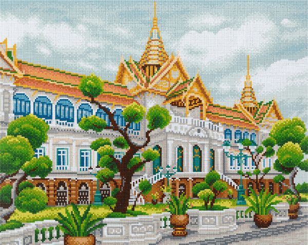 Алмазная (кристальная) мозаика Фрея, на подрамнике Путешествие в Бангкок, 50х40 см