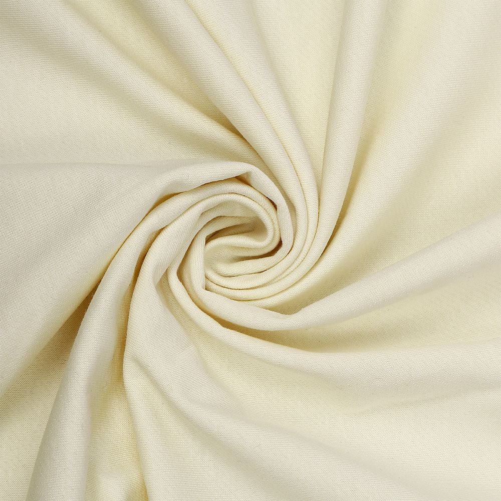 Футер 2-нитка петля поликоттон стрейч 220 г/м², 160 см / 3 метра, ФУТ2Х.TBY.ХЛ-ПЭ.S801.3, цв.S801 молочный