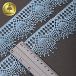 Кружево гипюр (плетёное) 55 мм / 13.71 метров, TBY.SUN.01, цв.F183 голубой