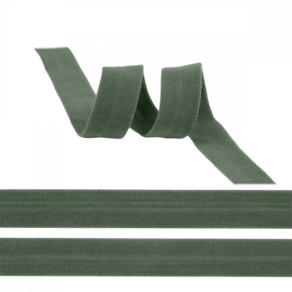 Резинка бельевая (окантовочная) матовая 15.0 мм / 1000 метров, хаки S567