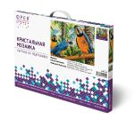 Алмазная (кристальная) мозаика Фрея, Яркие попугайчики, 40х30 см