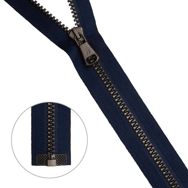 Молния трактор Arta Т6 (6 мм) 1 зам., разъем., 60 см, Noir, цв. 044 т.синий / 1000 брунит, уп.5 шт