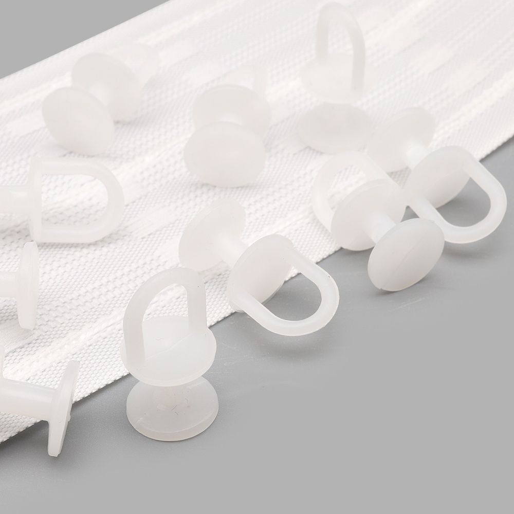 Бегунок шторный 15 мм пластик, белый, 100 шт (PPA603)