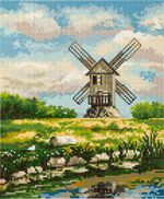 Алмазная (кристальная) мозаика Фрея, Мельница, 25х30 см