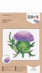 Набор для вышивания нитками Klart, Чертополох, 9х8 см