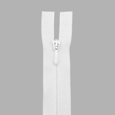 Молния трактор Arta Т5 (4.5 мм) 1 зам., 18 см, н/раз., цв. 001 белый, уп.10 шт