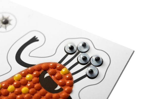 Алмазная (кристальная) мозаика Фрея, наклейки Монстрики, 19.5х14 см