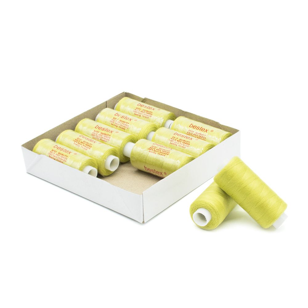 Нитки швейные бытовые Bestex 40/2, 365 м (400 ярд) / 10 кат., 211 светлый лайм