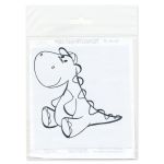 Термоаппликация Gamma Термотрансфер M №04, 1 шт, M-426 Динозаврик 11.5х11 см