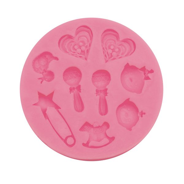 Молд силикон (для свечей, мыла, смолы, гипса) 8.5 см Детки, 23569