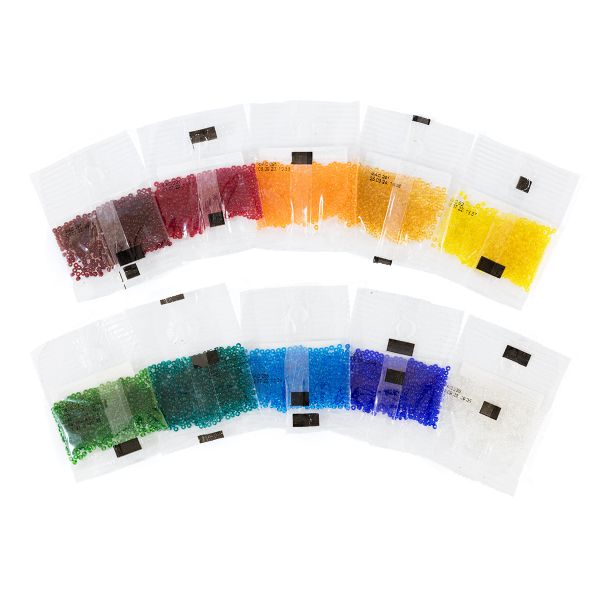 Бисер Чехия круглый Assorti 10/0, 2.3 мм, 10х5 г 1-й сорт, №04 ассорти прозрачный, Gamma Assorti