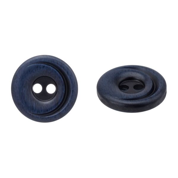 Пуговица 2 прокола 18L=11 мм, пластик, col.E т.синий, CN2857, 72 шт
