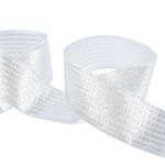 Лента металлизированная Стрела 40±2 мм / 25±0.5 метров, под серебро /silver, Blitz