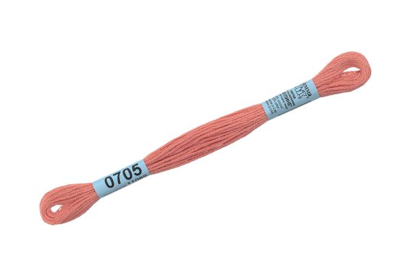 Мулине Gamma 100% хлопок, цв.0705 грязно-розовый, 24 мотка по 8 метров