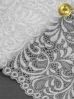 Кружево бельевое эластичное 180 мм / 3 метра, TBY 8012, цв.1 белый, Kruzhevo